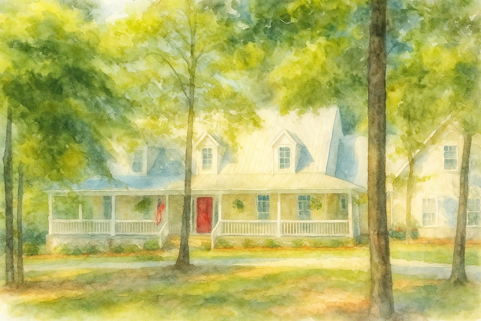 Watercolor painting of Magnolia Creek