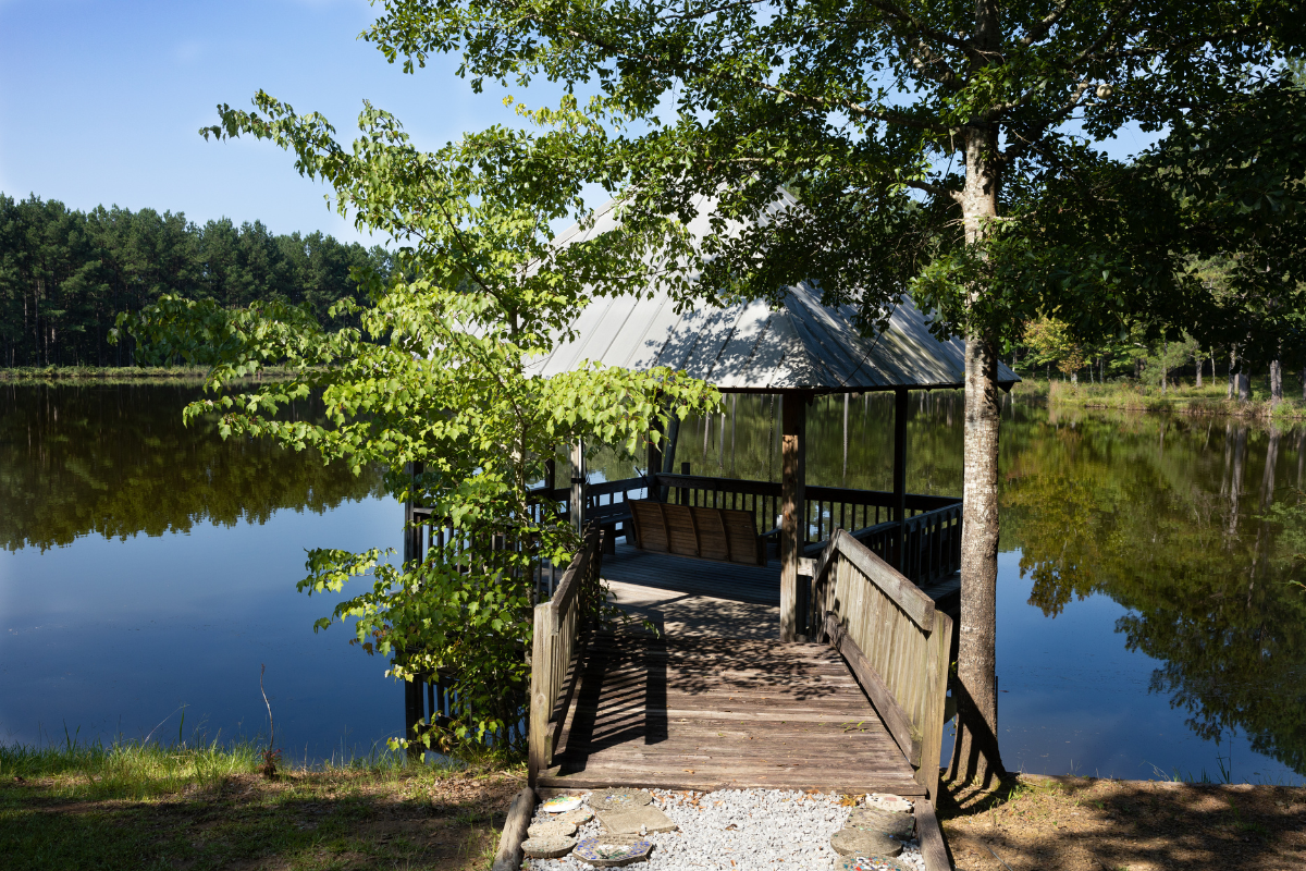 Magnolia Creek Campus - dock with gazebo over pond
