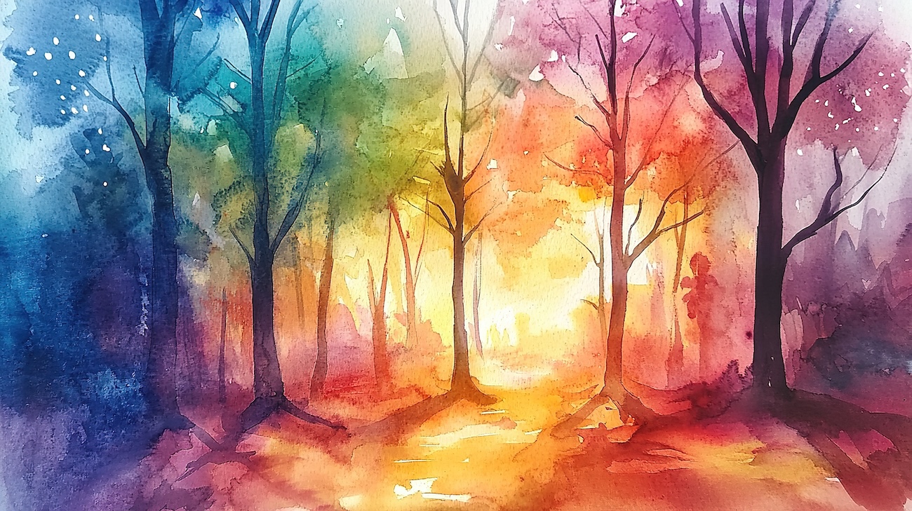 Watercolor background art with a handmade feel