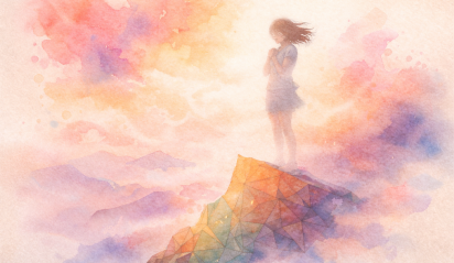 Magnolia Creek - Blog image - Ethereal figure atop a mountain peak