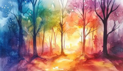 Watercolor background art with a handmade feel