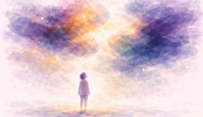 abstract-image-of-a-child-looking-at-formless-shapes-in-the-sky