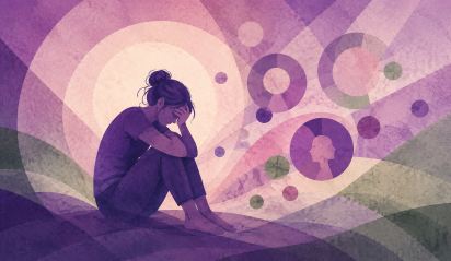 Magnolia Creek - blog image - geometric painting of mental distress (1)