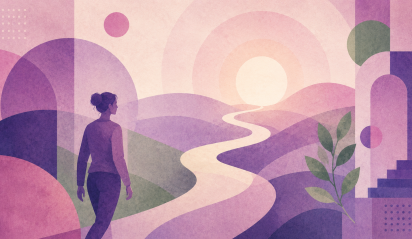 Magnolia Creek - featured image - geometric painting - eating disorder recovery and outcomes