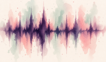 Magnolia Creek - watercolor painting of sound waves