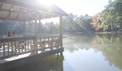 Magnolia Creek - drone shot of lake